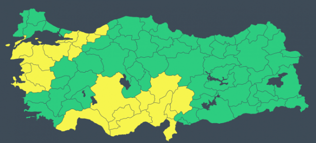 21 il için 'sarı' uyarı: Fırtına ve sağanağa dikkat